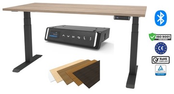 Biurko Regulowane Elektrycznie 2 SILNIKI BLAT 180x80x2,5 APP 5 LAT GW 120KG
