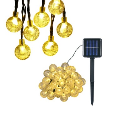 GIRLANDA SOLARNA OGRODOWA 20x ŻARÓWEK KULEK LED