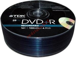 PŁYTY DVD+R TDK 4,7GB x16 szpindel 25 szt