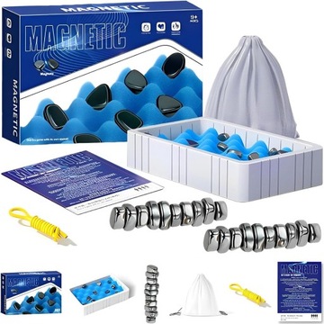 MAGNETYCZNA GRA W SZACHY KAMIENIE MAGNETYCZNE SZACHY GRA EDUKACYJNE WARCABY