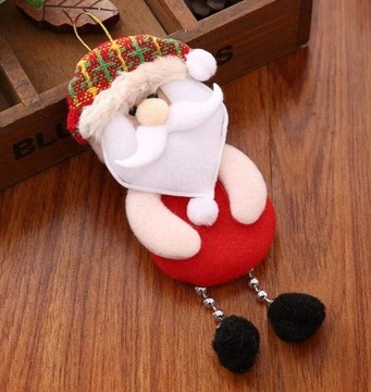 ЕЛОЧНЫЕ ПОДВЕСКИ, НАБОР УКРАШЕНИЙ: Мишка Тедди Олень Дед Мороз Снеговик 4 шт. E