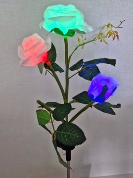 Встраиваемая солнечная лампа ROSE LED цветочная лампа SOLAR FLOWERS меняет цвета