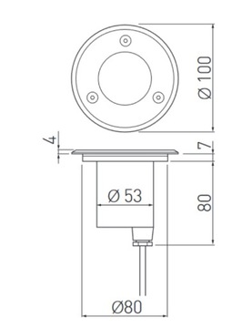 Верхний светильник ALFA-O-MINI GU10 IP67 AC 220-240В