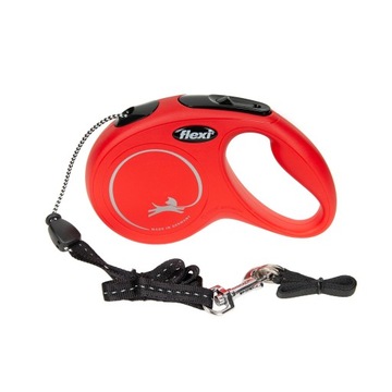 Flexi New Classic M linka 5m CZERWONA do 20kg