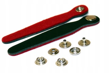 Paski spinające miech akordeonu SKÓRA/FILC BLACK/RED