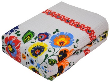 POŚCIEL Z KORY 160X200 KORA BIELAWA BAWEŁNA 100% POLSKA ŁOWICKA FOLK