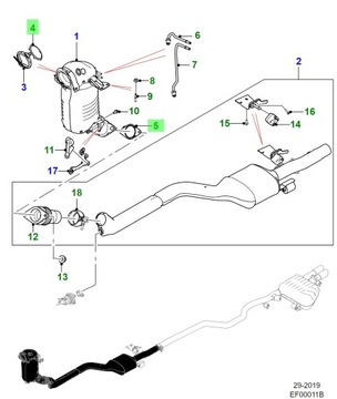 3X TĚSNĚNÍ DO VÝMĚNA DPF W JAGUAR XE XF F-PACE 2.0 DIESEL T2H14088KIT