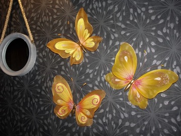 БАБОЧКИ РУЧНАЯ КРАСКА декор для штор БЛЕСКОВЫЙ декор
