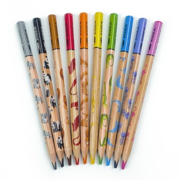 ШКОЛЬНЫЕ КАРАНДАШИ 10 ЦВЕТОВ JUMBO KIDEA