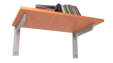 ОПОРА ДЛЯ ПОЛКИ, 2 Х 2 ПРЕДМЕТА, 180 ММ, СЕРЕБРЯНАЯ