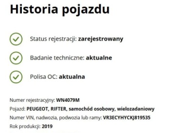 Peugeot Rifter Standard 1.5 BlueHDI 102KM 2019 Peugeot Rifter Bezwypadkowy, FV23, Ekran dotykowy, 5os, KredytowanieLeasin, zdjęcie 33