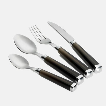 FLAMEFIELD CUTLERY BLACK 16 PC SET: sztućce turystyczne