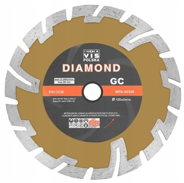 TARCZA DO BETONU DIAMENTOWA INTERVIS 125 DEEP CUT