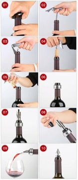 Винный набор 6 шт. в футляре (флаконе) + аксессуары