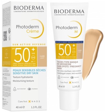 BIODERMA PHOTODERM M SPF50+ KREM na PRZEBARWIENIA ODCIEŃ JASNY