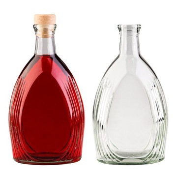 BUTELKA ASTERIA 500 ML NA NALEWKI KONIAK LIKIER SOK DOMOWE TRUNKI Z KORKIEM