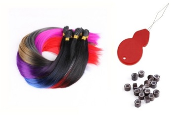 СТРЕЙНЫ ДЛЯ ВОЛОС «ОМБРЕ» ЧЕРНЫЕ ФИОЛЕТОВЫЕ КОЛЬЦА 10 ШТ.