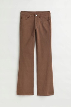 Rozszerzane Spodnie z diagonalu Low Waist Jeans H&M r.42