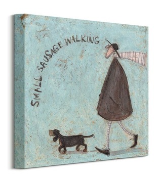 Small Sausage Walking Sam Toft obraz 30x30 cm
