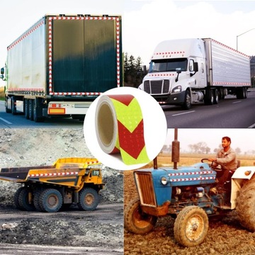 Taśma Odblaskowa Samoprzylepna Konturowa Kierunkowa Rolka 25M Ostrzegawcza