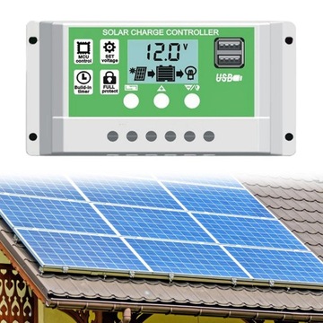 Kontroler ładowania słonecznego 12 V 24 V bateria