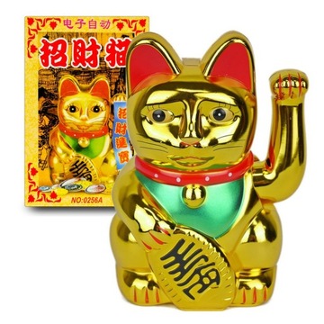 Japoński Kot Maneki-Neko Chiński Szczęścia Figurka Kota
