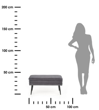 Банкетка Velva серая с отверстием HALMAR