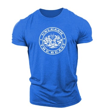 Fitness Sports Fitness Cartoon Print Męska koszulk