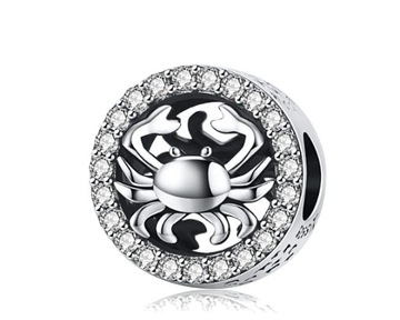CHARMS ZAWIESZKA znak zodiaku RAK cyrkonie S925