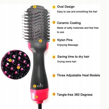 One Step Hair Dryer Volumizer Salon Hot Air Paddle