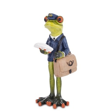 FIGURKA ŻABA LISTONOSZ POCZTA 16 CM