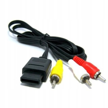 Kabel AV 3x Chinch konsole Nintendo GC SNES N64 NG