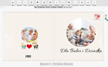 Fotoalbum dla Babci i Dziadka 15x20cm A5 Pion 20 stron TWARDE STRONY PROMO