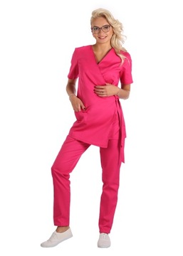Fartuch kosmetyczny komplet kimono +rurki 3XL/4XL