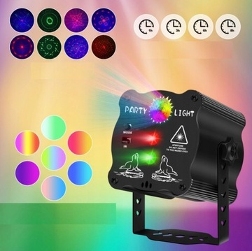 Светодиодные сценические светильники RGB для дискотеки, лазерный проектор