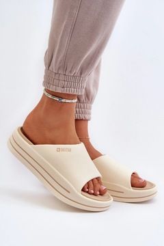 KLAPKI DAMSKIE NA PLATFORMIE BIG STAR NN274A034 BEŻOWE 36