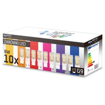 10x Żarówka G9 LED 8W do żyrandoli MASTER LED