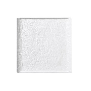 Talerz obiadowy 21,5x21,5 cm Wilmax kwadratowy porcelanowy biały matowy