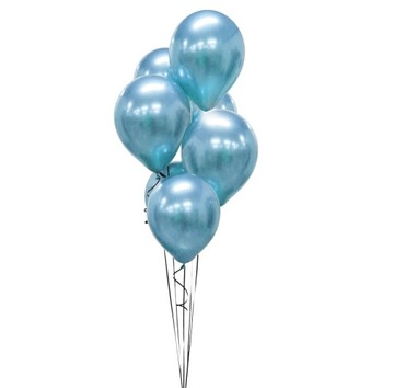 Balon Balony 30cm Platynowe Niebieskie 7 Szt Party