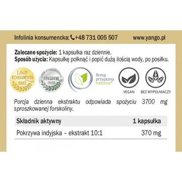 ЯНГО ФОРСКОЛИН 90К ЖИР ИНДИЙСКОЙ КРАПИВЫ