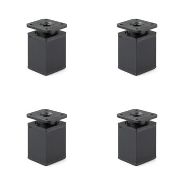 Nóżki meblowe kwadratowe H-6 cm czarne 4x