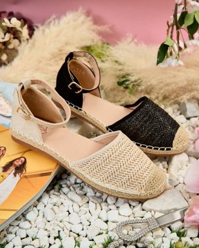 BEŻOWE ESPADRYLE DAMSKIE LOMETTI 41