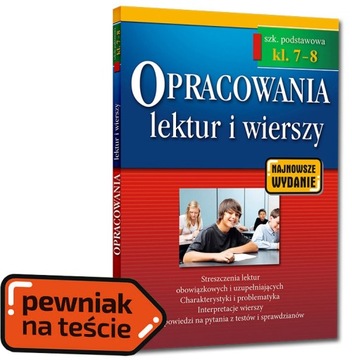 Opracowania kl.7-8 SP lektur i wierszy GREG
