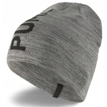 Czapka Puma 02343305 ESS CLASSIC CUFFLESS BEANIE Szara ADULT