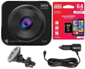 Wideorejestrator Navitel R200 NV + karta 64GB