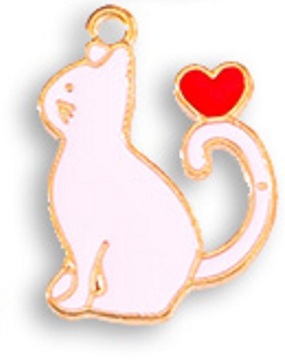 КУЛОН КОШКА ДЛЯ БРАСЛЕТА ОЖЕРЕЛЬЕ W770