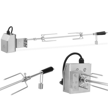 Rożen elektryczny obrotowy do grilla ze stali nierdzewnej 83 cm 2 obr.dDd