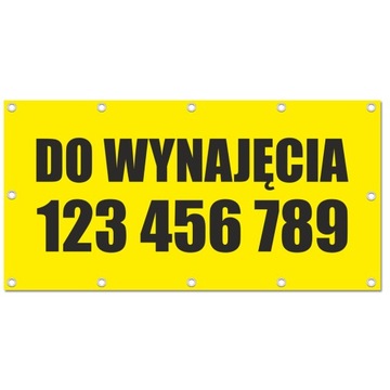 Baner Reklamowy 1x0,5m Wynajmę DOM Lokal Mieszkani