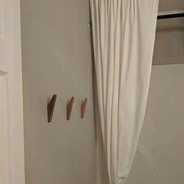 DREWNIANY WIESZAK NA ODZIEŻ WIESZAK NA ŚCIANĘ 4SZT