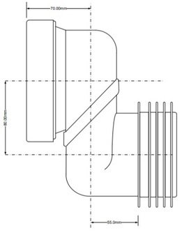 Подключение к канализации McAlpine WC-LO-13